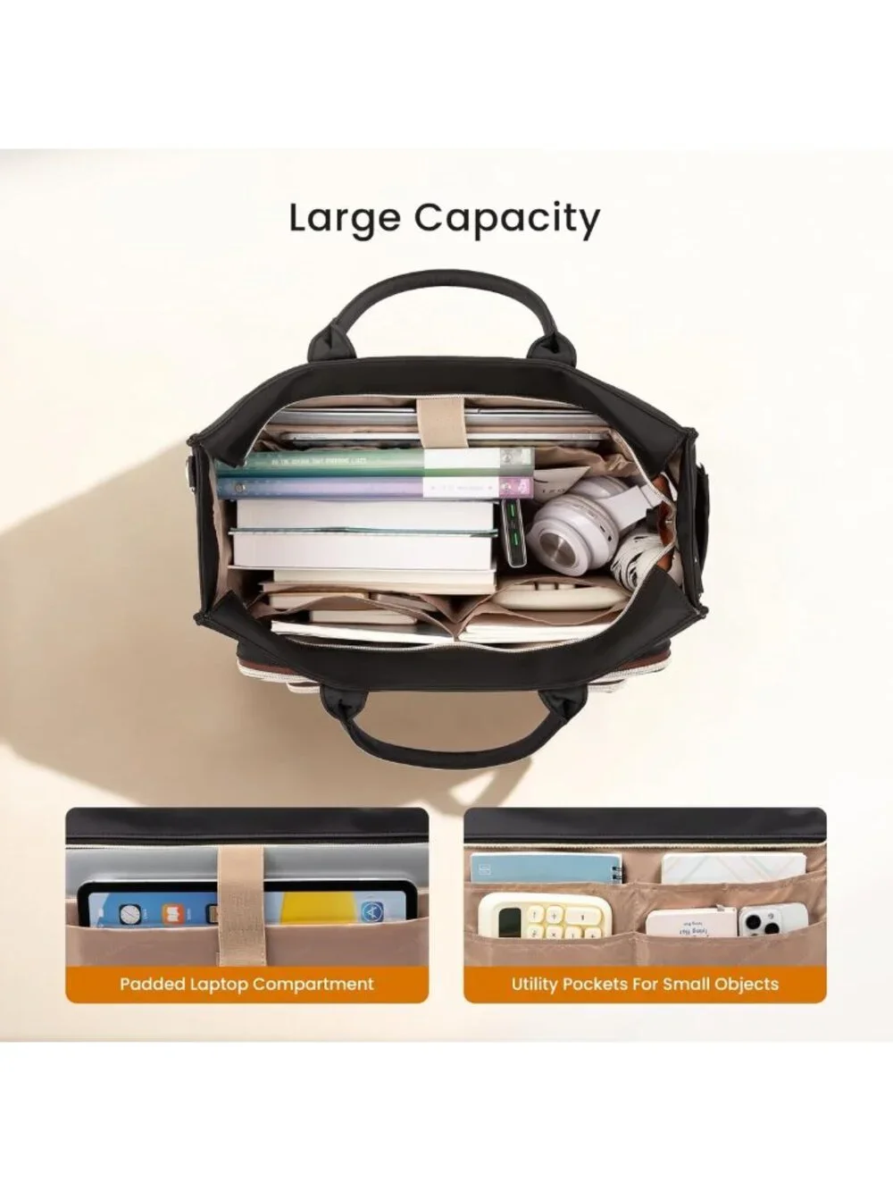 Stylish Work Tote Bag for Women | Laptop & File Organizer | Perfect Teacher Bag
